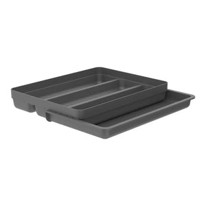 Organizador de cubiertos extensible logic gris