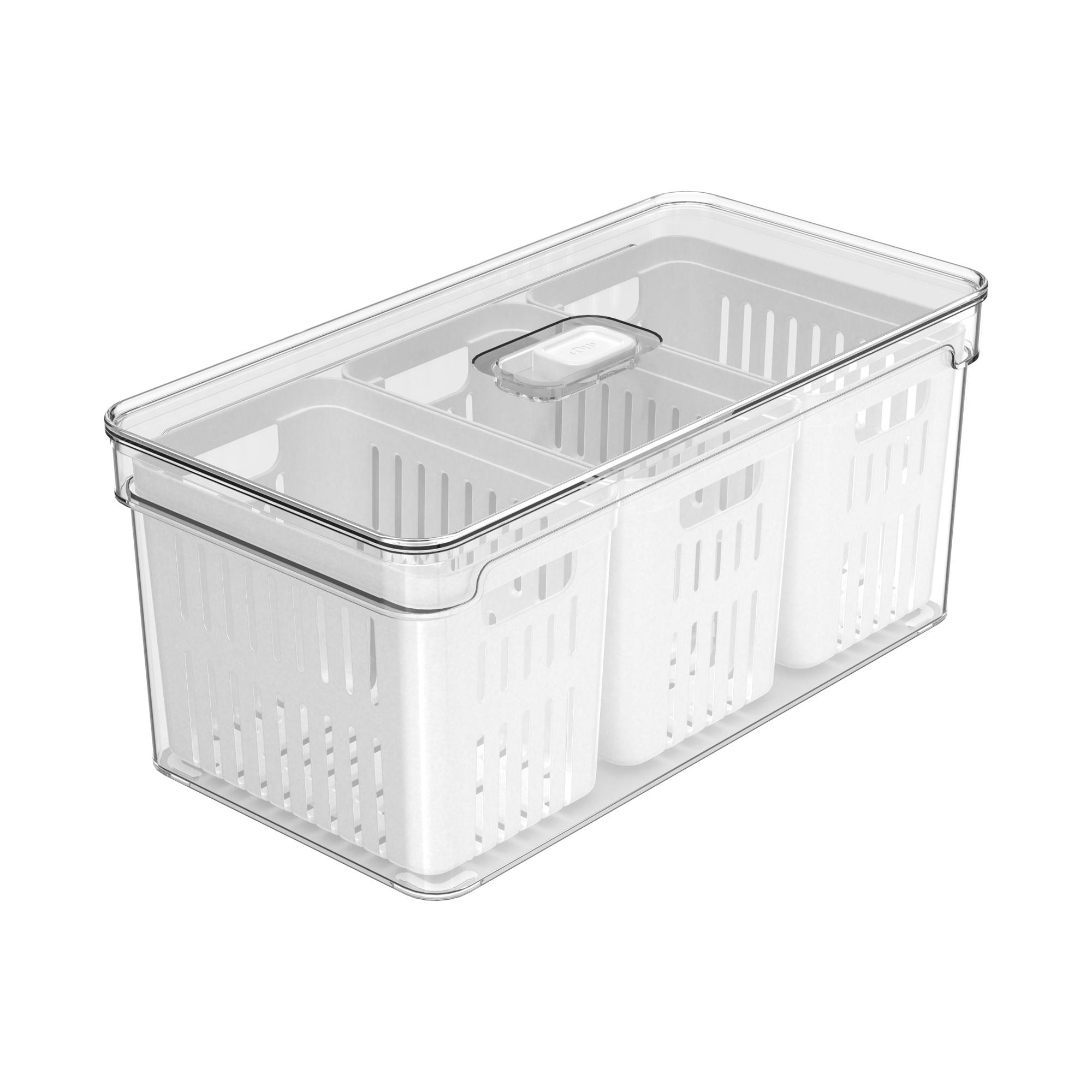 Organizador de Refrigerador Clear Fresh Con Tapa 30 x 15 x 7 cm - Ou Chile