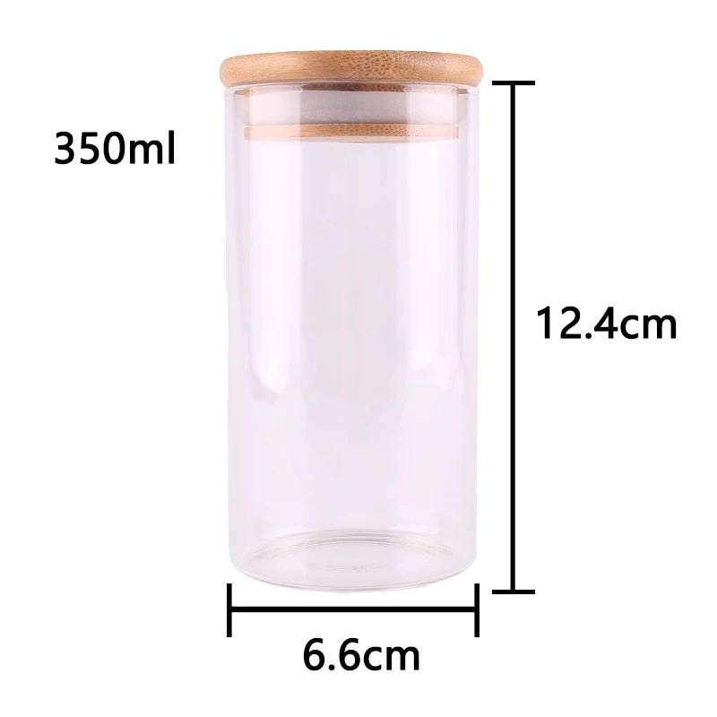 Contenedor hermético con tapa de bambú 350ml