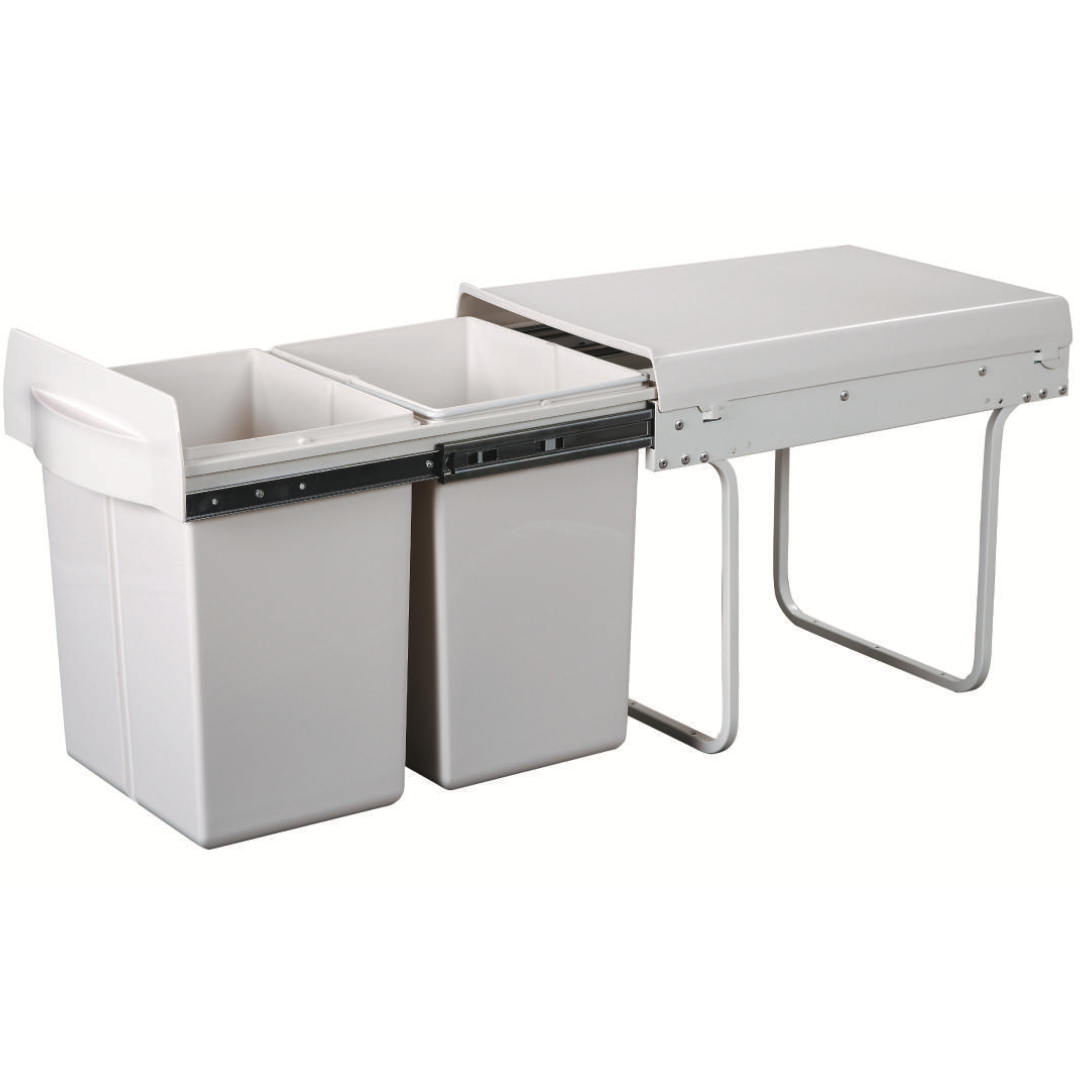 Basurero Reciclaje 40L de 2 Cubetas (20L c/u)