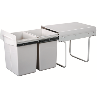 Basurero Reciclaje 40L de 2 Cubetas (20L c/u)
