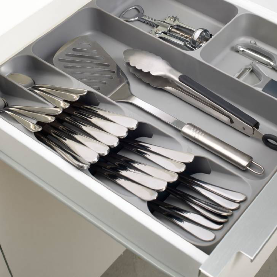 Organizador de cubiertos gris Joseph Joseph CasaChic