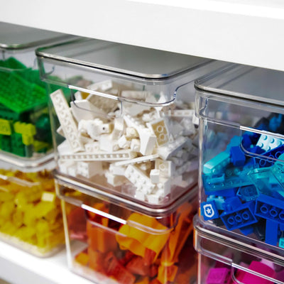 Organizador de despensa clear con tapa 30x15x13 cm
