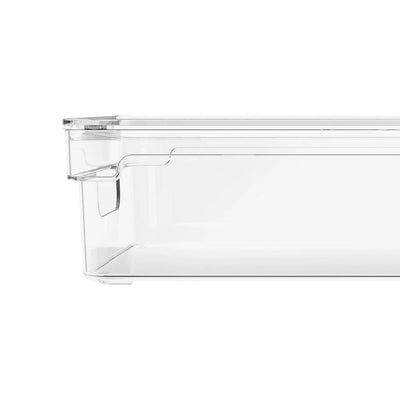 Organizador de despensa clear con tapa 30x15x7 cm