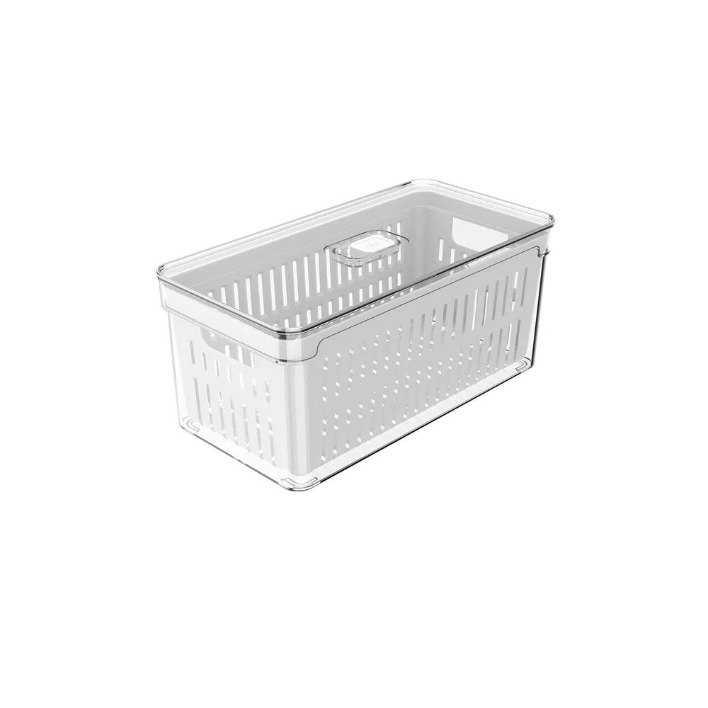 Organizador de despensa clear con tapa 30x15x13 cm – CasaChic