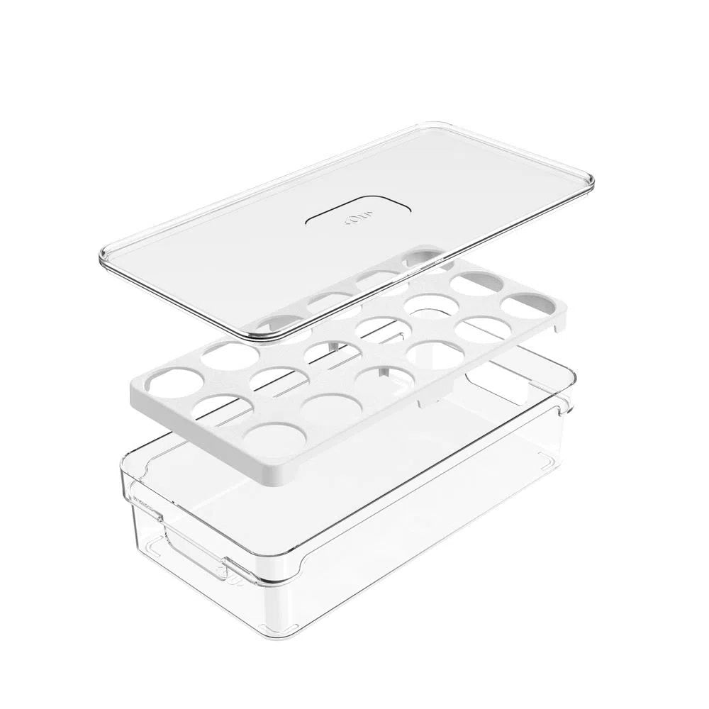 Organizador de huevos clear fresh 18 unidades