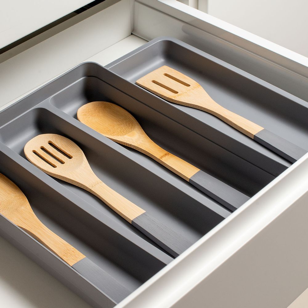 Organizador de utensilios extensibles Logic Gris