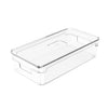Organizador de despensa clear con tapa 30x15x7 cm