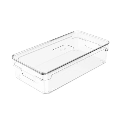 Organizador de despensa clear con tapa 30x15x7 cm