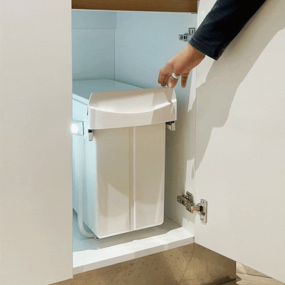 Basurero de Reciclaje 30L Blanco