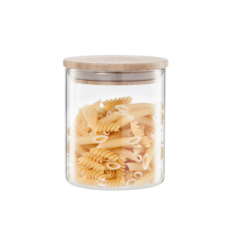 Contenedor hermético con tapa de bambú 700ml